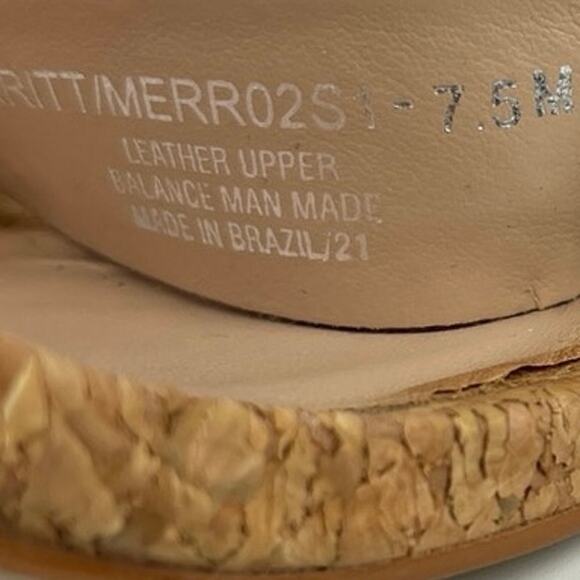 Steve Madden Merritt Cognac Brown Leather Ankle Strap High Heels Sandals Sz 7.5M - Picture 6 of 6